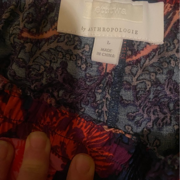 Anthropologie Red and Blue Floral Shorts-Size L - Picture 3 of 3